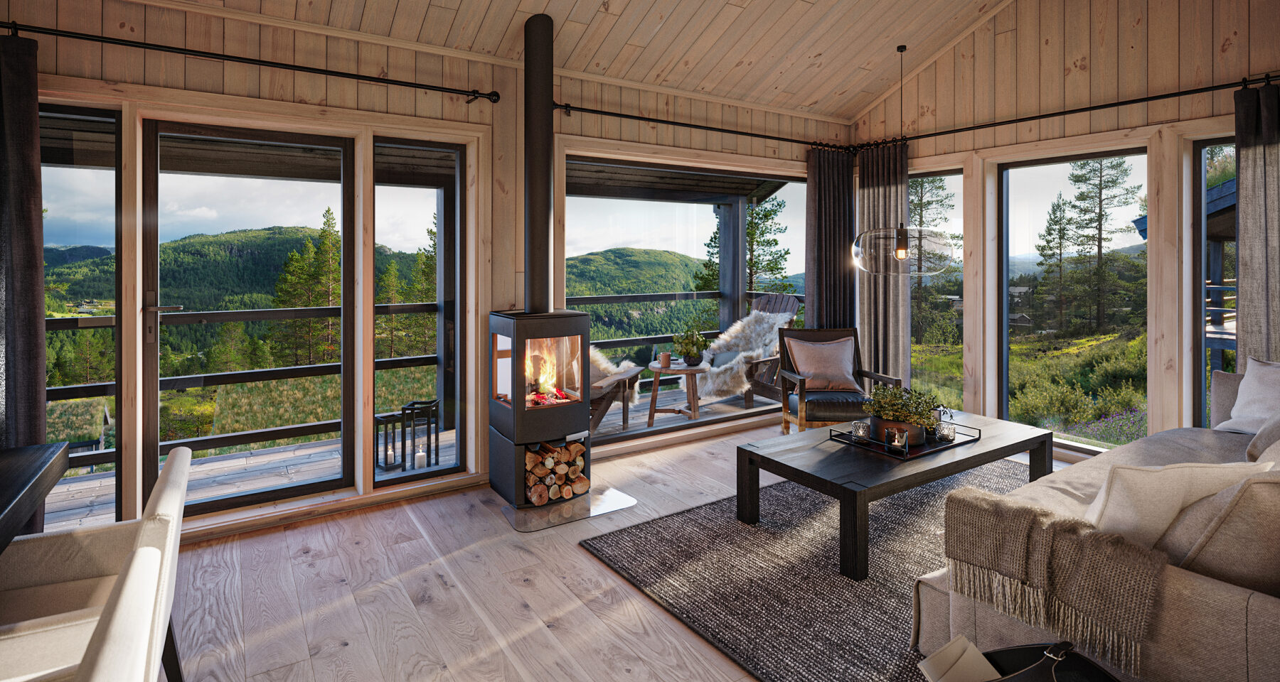 Tomt 10 interior skrå himling