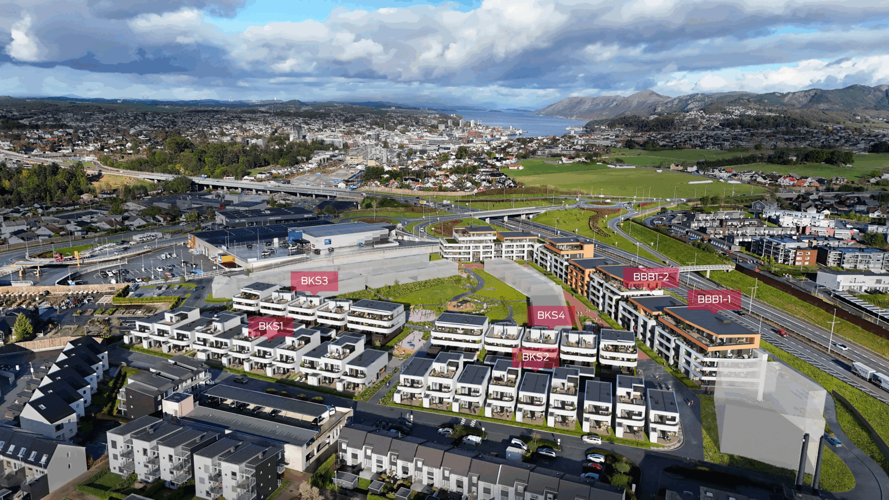 Oversikt Hove Park Markert